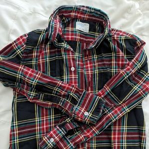 Crewcuts EUC plaid boys button down